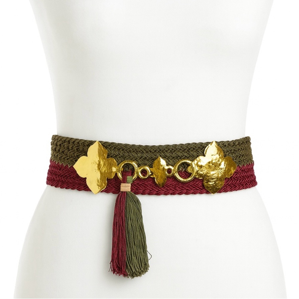 Yves Saint Laurent Passementerie Tassel Belt 32.5" YSL Rive Gauche 1970s Russian